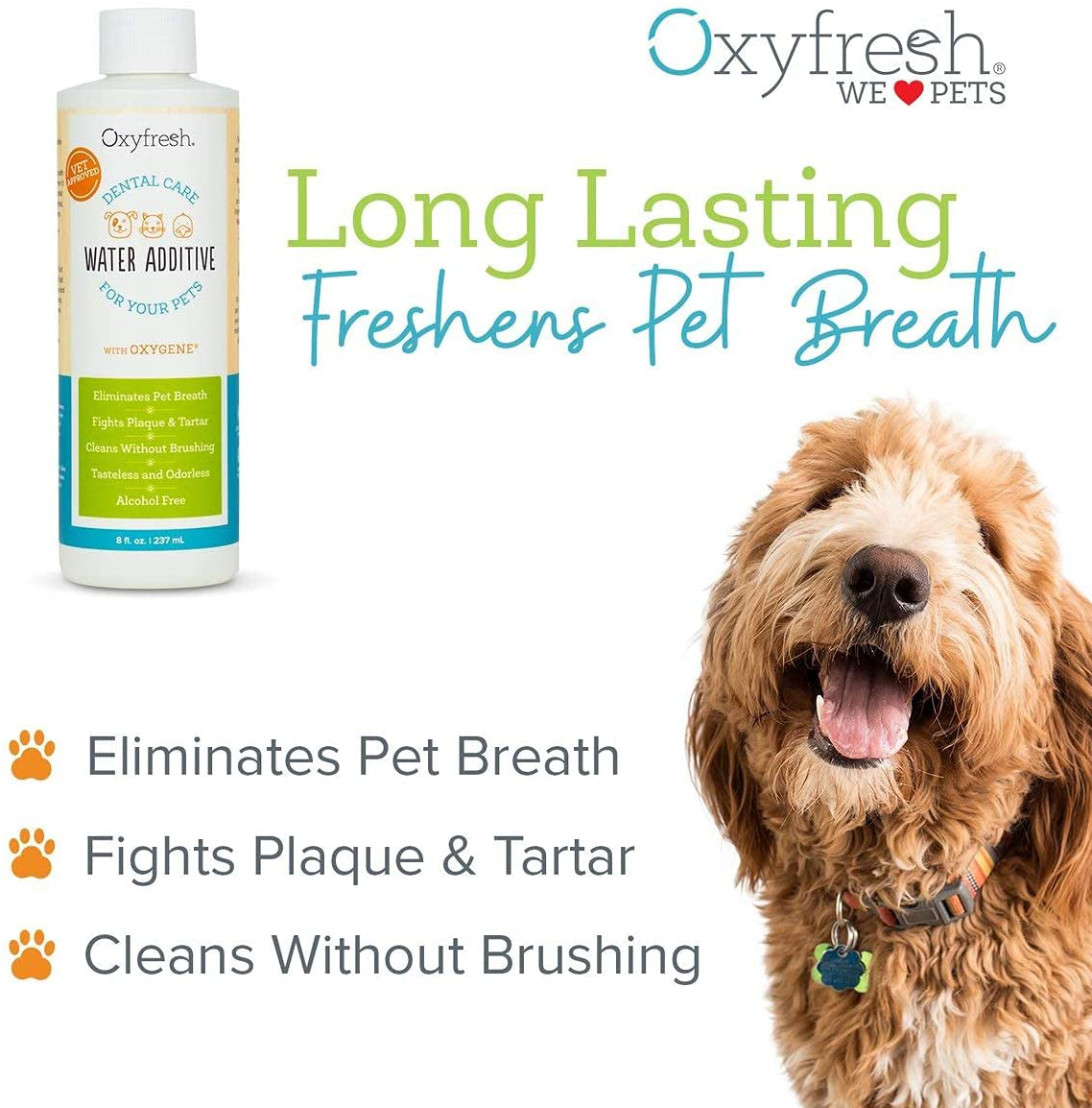 Oxyfresh Premium Pet Dental Care Solution Pet Water Additive: Best Way to Eliminate Bad Dog Breath and Cat Breath - Fights Tartar and Plaque - so Easy, Just Add to Water! Vet Recommended Animals & Pet Supplies > Pet Supplies > Bird Supplies > Bird Treats Oxyfresh   