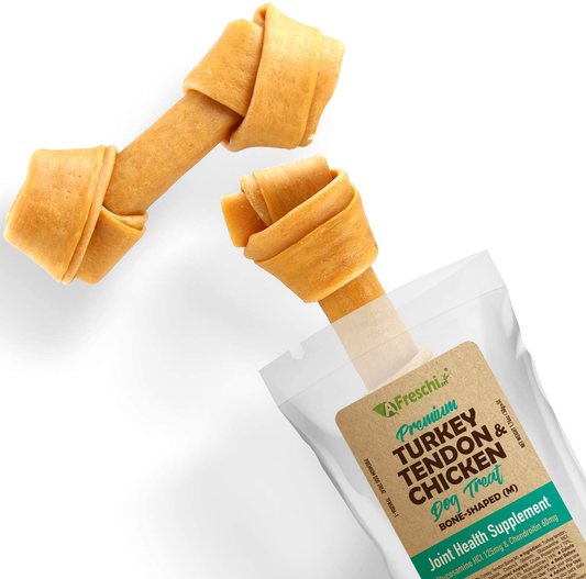 Afreschi Turkey Tendon for Dogs, Premium All-Natural, Hypoallergenic, Long-Lasting Dog Chew Treat, Easy to Digest, Alternative to Rawhide, Ingredient Sourced from Usa(Medium)