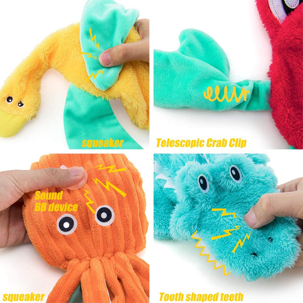 AWOOF Dog Toys No Stuffing, 5 Pack Dog Squeaky Toys Durable Dog Chew Toy Set for Puppy Small Medium Large Dog Animals & Pet Supplies > Pet Supplies > Dog Supplies > Dog Toys AWOOF   