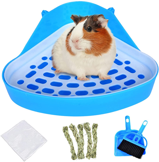 PINVNBY Guinea Pig Litter Box Triangle Potty Trainer Corner Litter Pan Bunny Litter Tray Hamster Plastic Corner Toilet Box for Chinchillas Ferret Small Animal Animals & Pet Supplies > Pet Supplies > Small Animal Supplies > Small Animal Bedding PINVNBY   