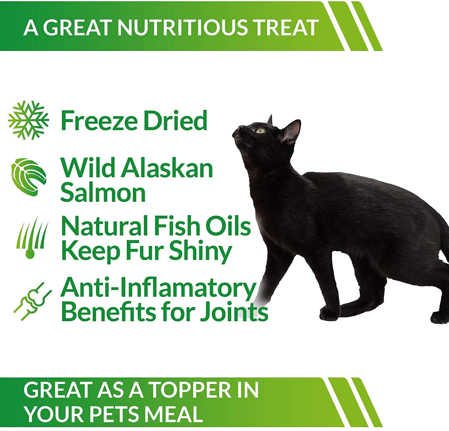 All Natural Freeze Dried Wild Alaskan Salmon Treats for Cats & Dogs - Single Ingredient No Grain Snack with No Additives or Preservatives, - 5 Ounce Bag - 6 Pack