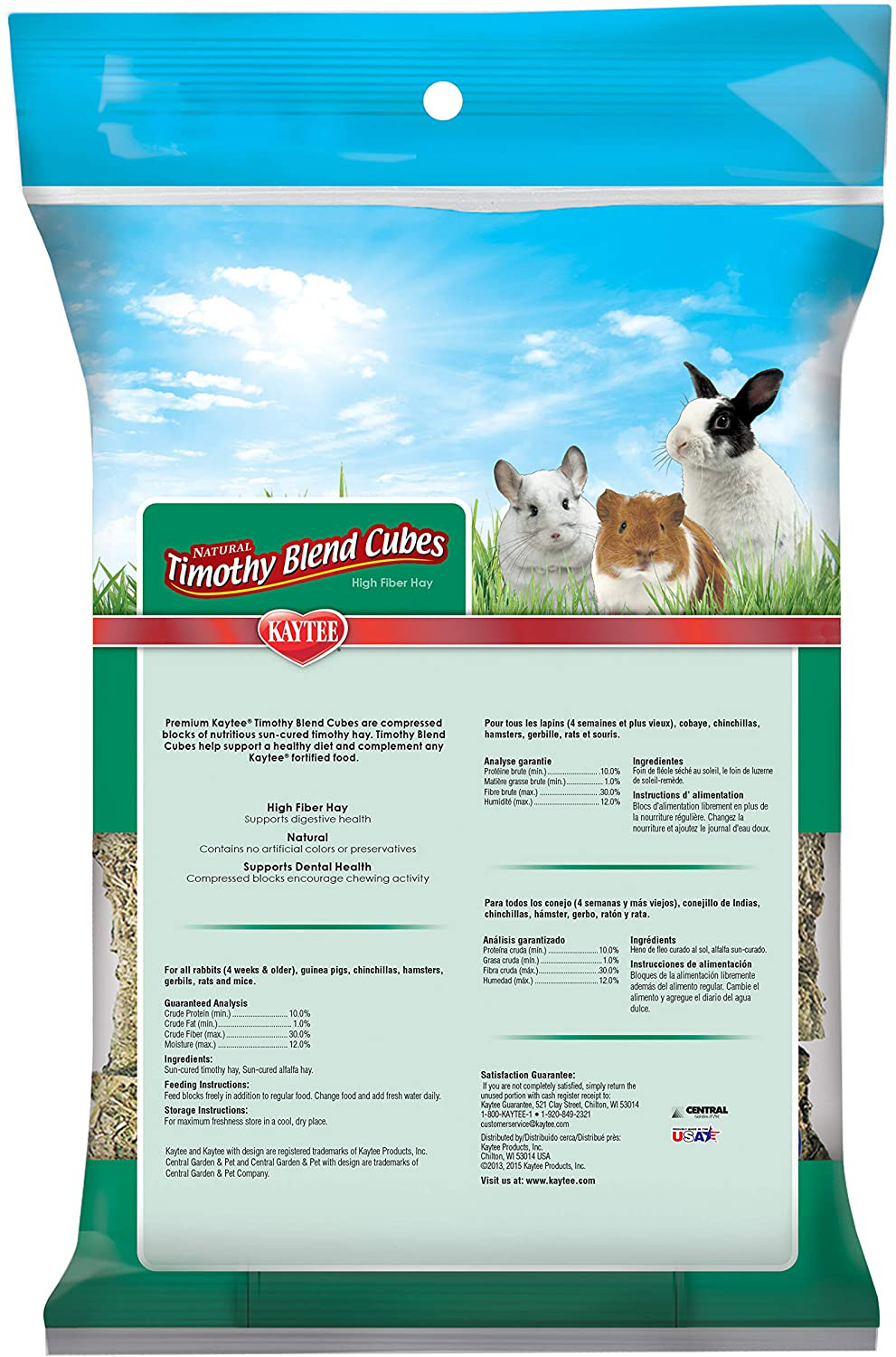 Kaytee Timothy Hay Blend Cubes 1 Pound Animals & Pet Supplies > Pet Supplies > Small Animal Supplies > Small Animal Treats Kaytee   