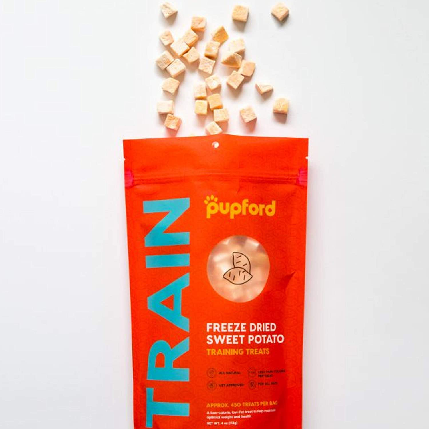 Freeze-Dried Training Treats from Pupford - 475+ Treats per Bag, Low Calorie, the Perfect High Value Training Reward (Comes in Beef Liver, Sweet Potato & Chicken) Animals & Pet Supplies > Pet Supplies > Dog Supplies > Dog Treats Pupford Sweet Potato  