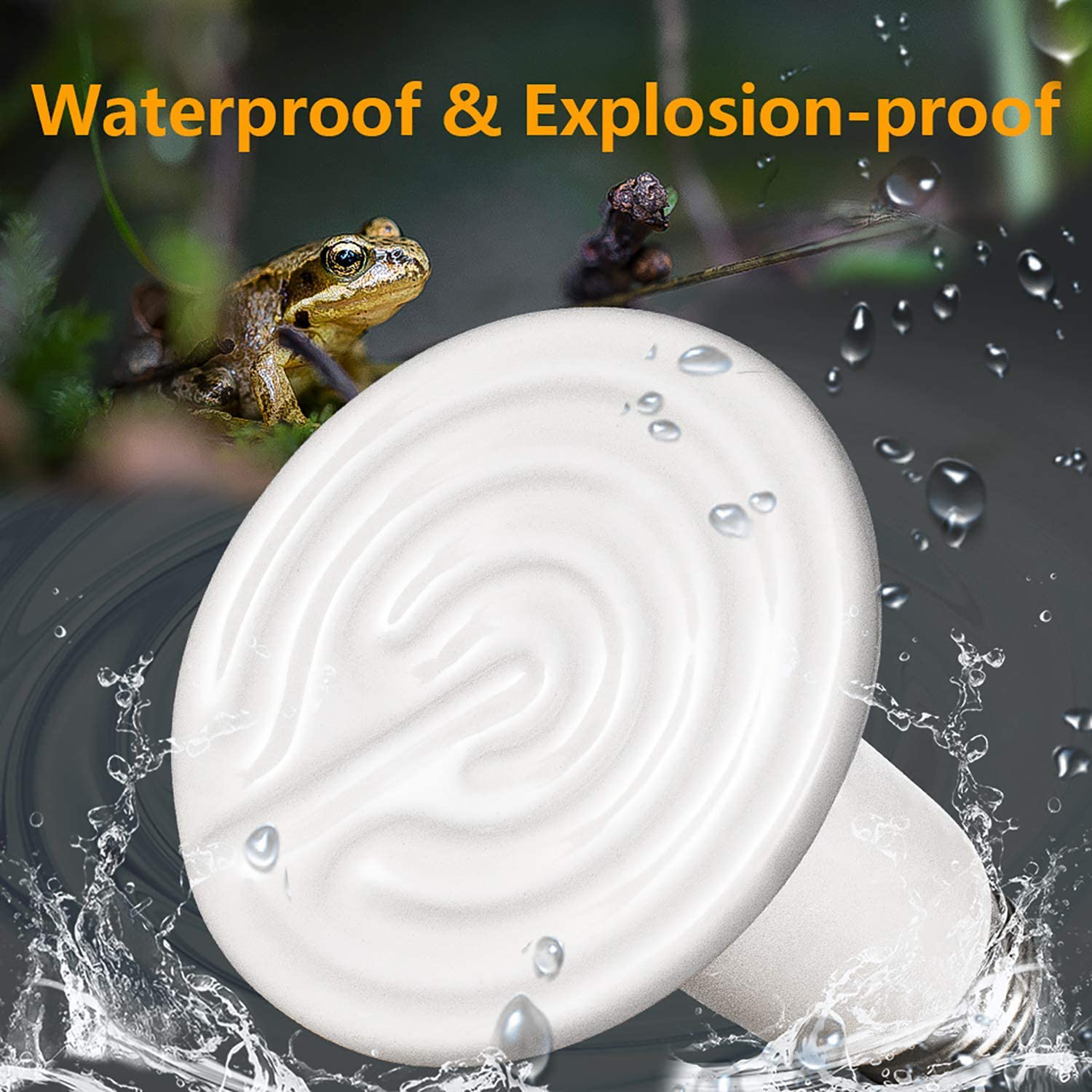 BOEESPAT 60W/100W/150W 2 Pack Ceramic Heat Emitter Bulb, Reptile Heat Lamp Brooder Coop Pet No Light No Harm for Pets Amphibians Hamsters Snakes Birds Poultry Chicken Coop Habitats (White) Animals & Pet Supplies > Pet Supplies > Reptile & Amphibian Supplies > Reptile & Amphibian Habitats BOEESPAT   