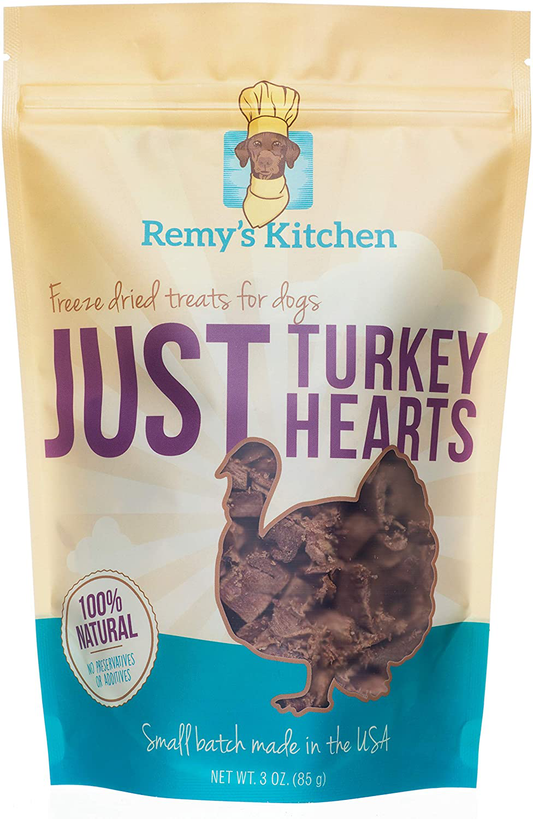 Remy'S Kitchen Just Turkey Hearts Freeze Dried Treats for Dogs and Cats Animals & Pet Supplies > Pet Supplies > Small Animal Supplies > Small Animal Treats Remy’s Kitchen   