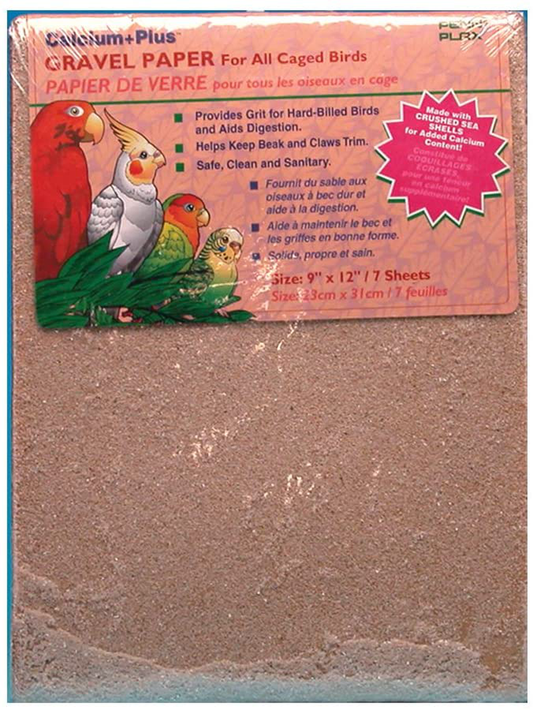 Penn-Plax Gravel Paper for Bird Cage, 9 by 12-Inch | Great for Hard-Billed Birds | Safe, Clean and Easy for Improved Digestion (BA637) Animals & Pet Supplies > Pet Supplies > Bird Supplies > Bird Cage Accessories Penn-Plax   
