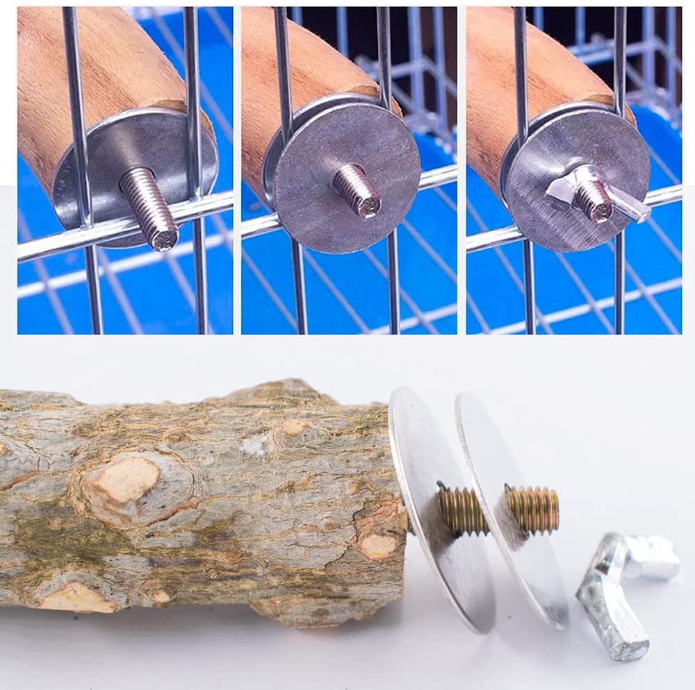 Bird Cage Feeder Stand Perches Accessories Hardware 16 Clamps 8 Screws 8 Bolts 1 Drill for Holding Water Food Cups Bowls Metal Replacements Hamster Board Pole Fixing Breeding Box Double-Headed Screw Animals & Pet Supplies > Pet Supplies > Bird Supplies > Bird Cages & Stands HongFuni   