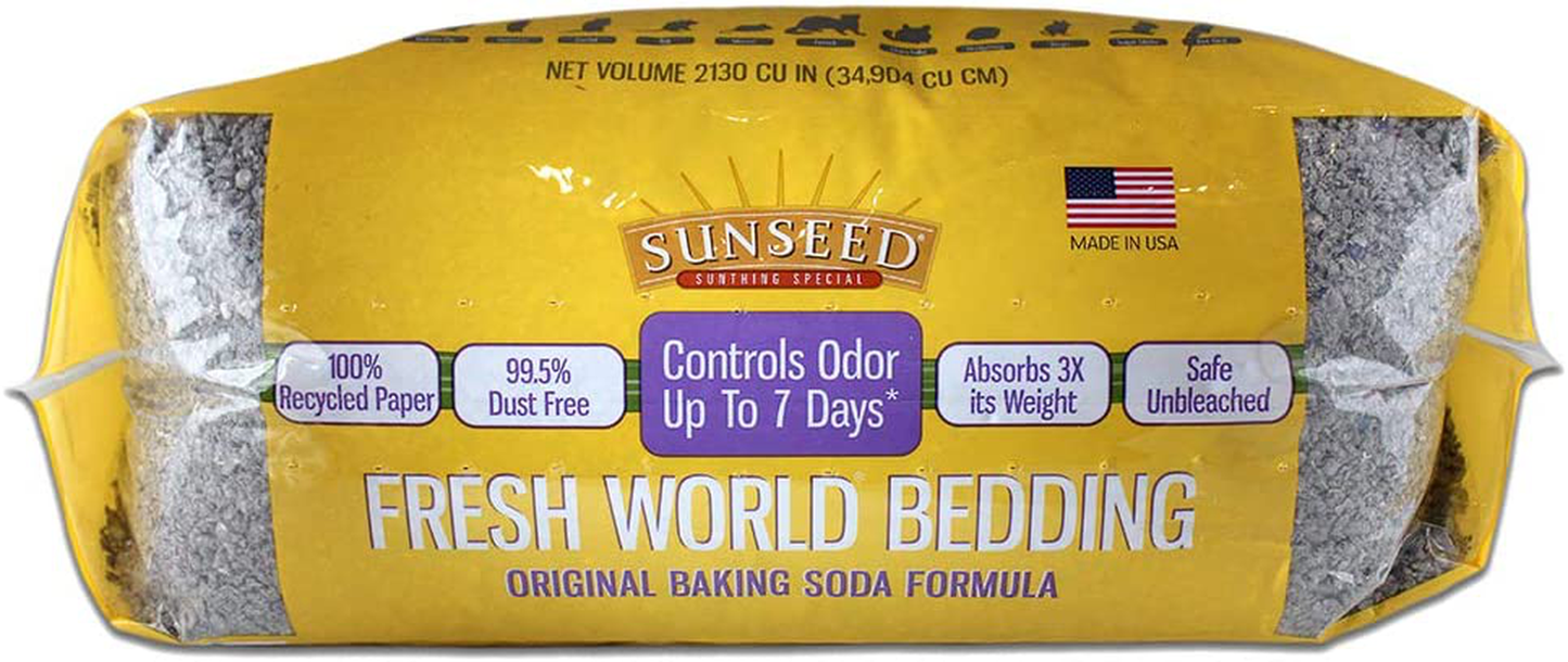 Sunseed 18222 Fresh World Bedding for Small Animals, Original Gray - 2130 Cubic Inch Animals & Pet Supplies > Pet Supplies > Small Animal Supplies > Small Animal Bedding Sunseed   