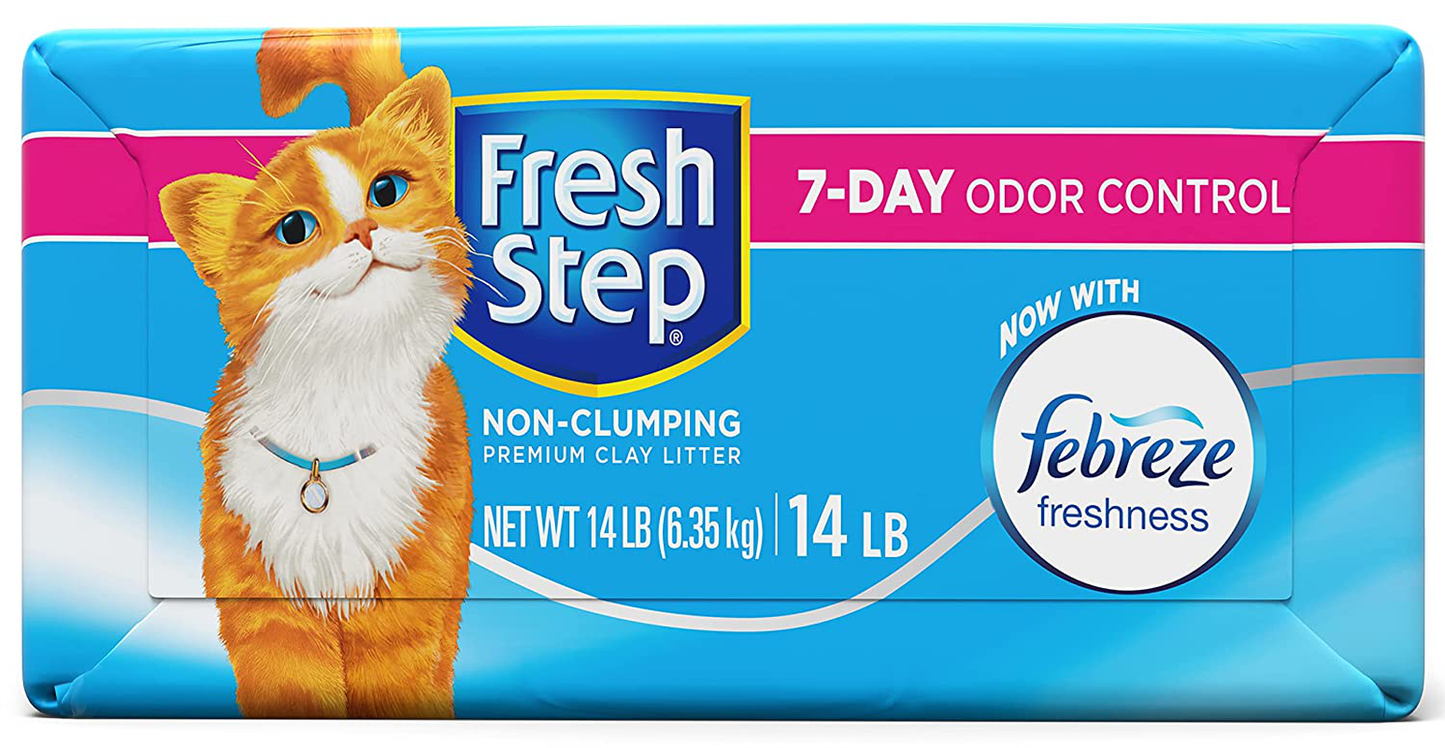 Fresh Step Non-Clumping Premium Cat Litter with Febreze Freshness, Scented, Multi, 224 Ounce (Package May Vary) Animals & Pet Supplies > Pet Supplies > Cat Supplies > Cat Litter Fresh Step   
