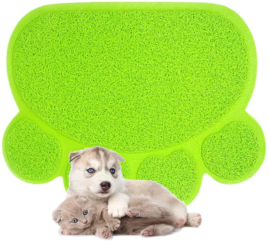 Cat Litter Mat, Quality Cat Litter Trap Mat Waterproof Urine Proof Kitty Litter Mat Easy Clean Scatter Control Traps Litter from Box Helps to Waste Less Litter on Floors Non-Slip Backing (15.7Inx11.8In, Green) Animals & Pet Supplies > Pet Supplies > Cat Supplies > Cat Litter Box Mats NewL Green 23.6inx17.7in 