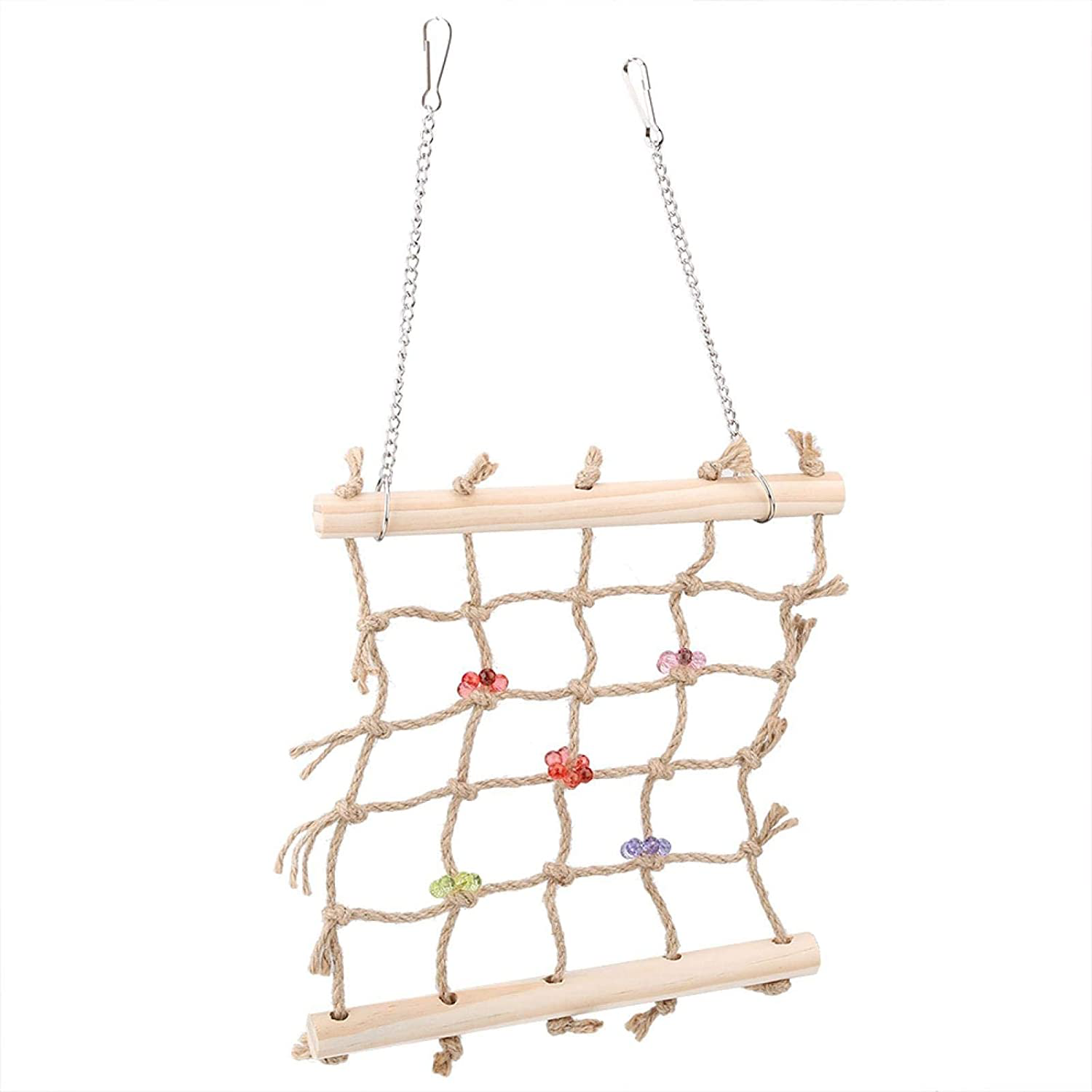 Bird Chew Toy Parakeet Climbing Ladder Bird Swing Chewing Toys Rope Hammock Animals & Pet Supplies > Pet Supplies > Bird Supplies > Bird Toys Zerodis   