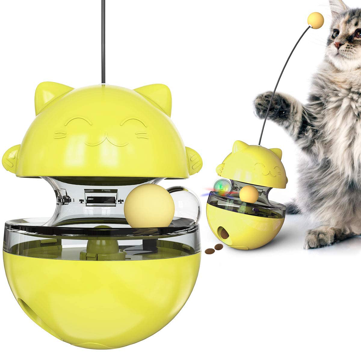 The Money Cat Missed the Ball Animals & Pet Supplies > Pet Supplies > Cat Supplies > Cat Toys CHZHMEISM Yellow  