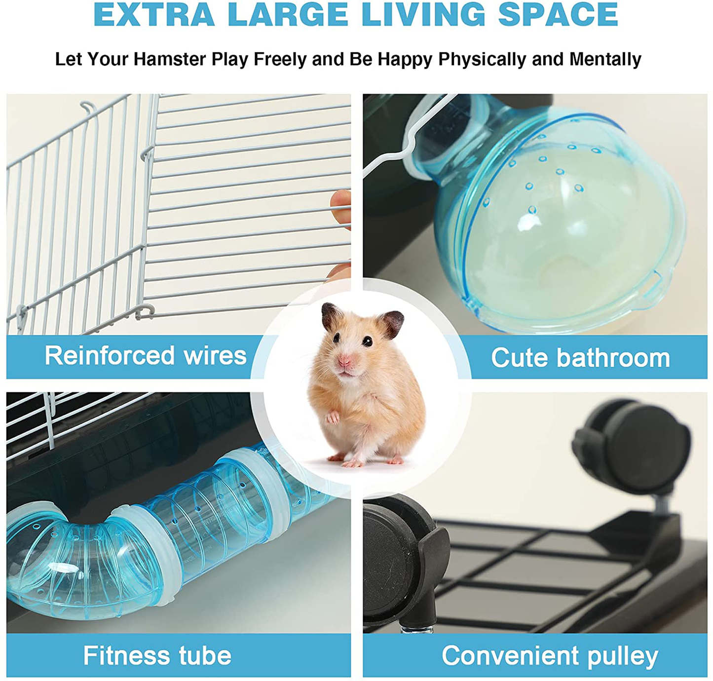 Space clearance hamster cage