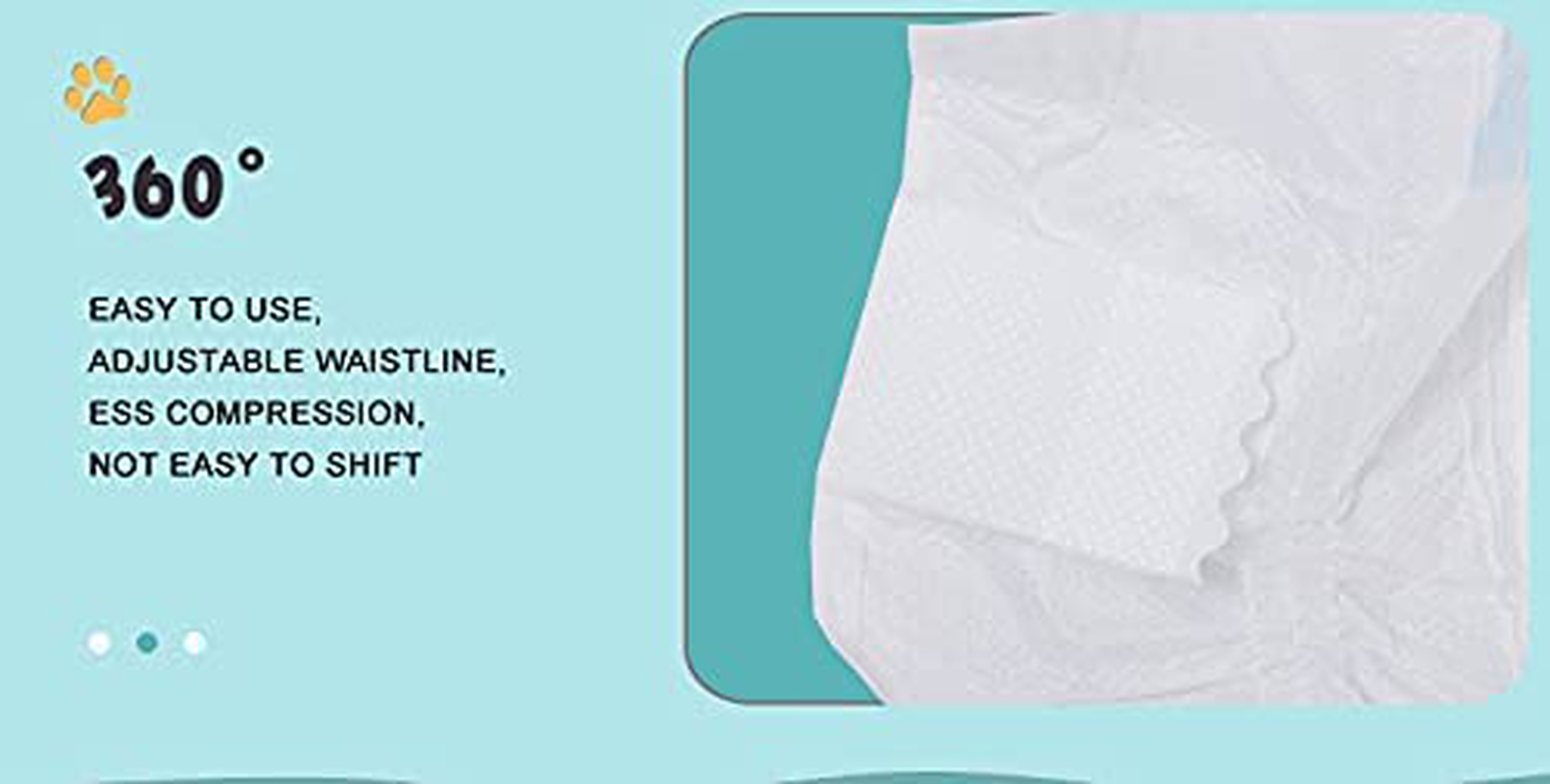 EBLSE Dog Diaper Liners Booster Pads for Male and Female Dogs, Disposable Dog Diaper Inserts Fit Most Types of Dog Diapers - Excitable Urination, Incontinence, or Washable Period Panties