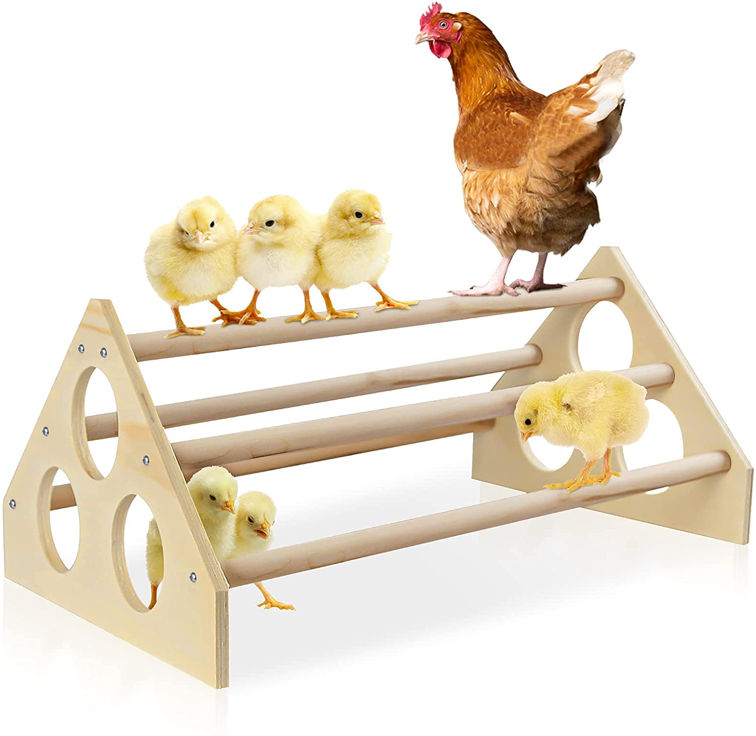 Bfttlity Handmade Chicken Roosting Bar Stand Sturdy Wooden Chick Parrot Perches Toy for Bird Parrot Hens (Frame Style) Animals & Pet Supplies > Pet Supplies > Bird Supplies > Bird Ladders & Perches Bfttlity Cave Style  