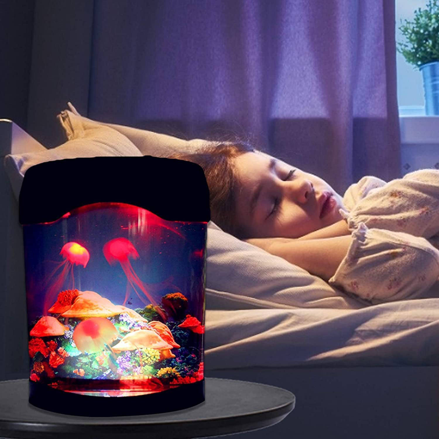 Veilleuse LED Méduse pour Aquarium, Lampe LED Colorée, Poisson
