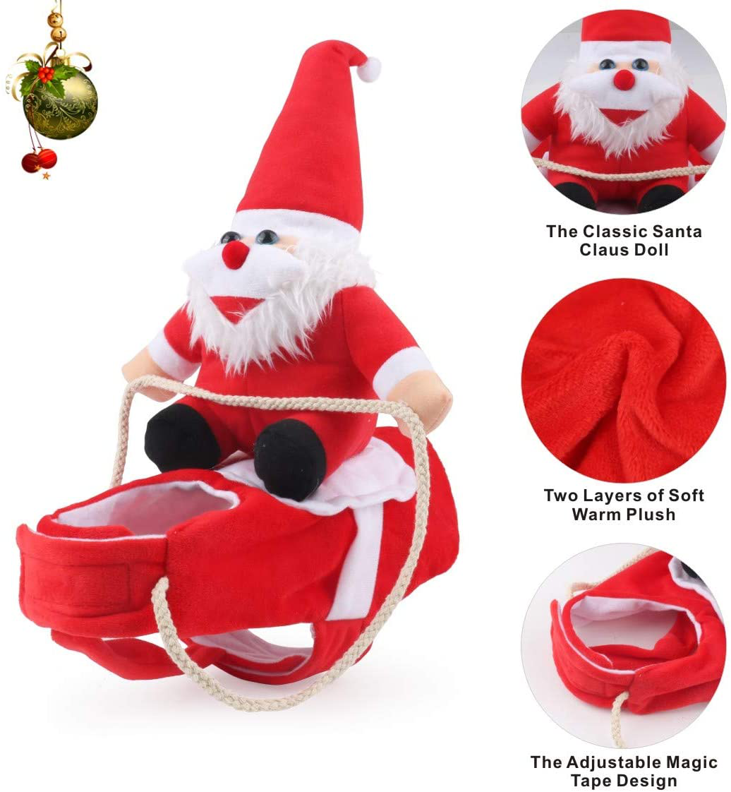 Halloween/Christmas Funny Pet Dog/Cat Santa Claus Carry Christmas