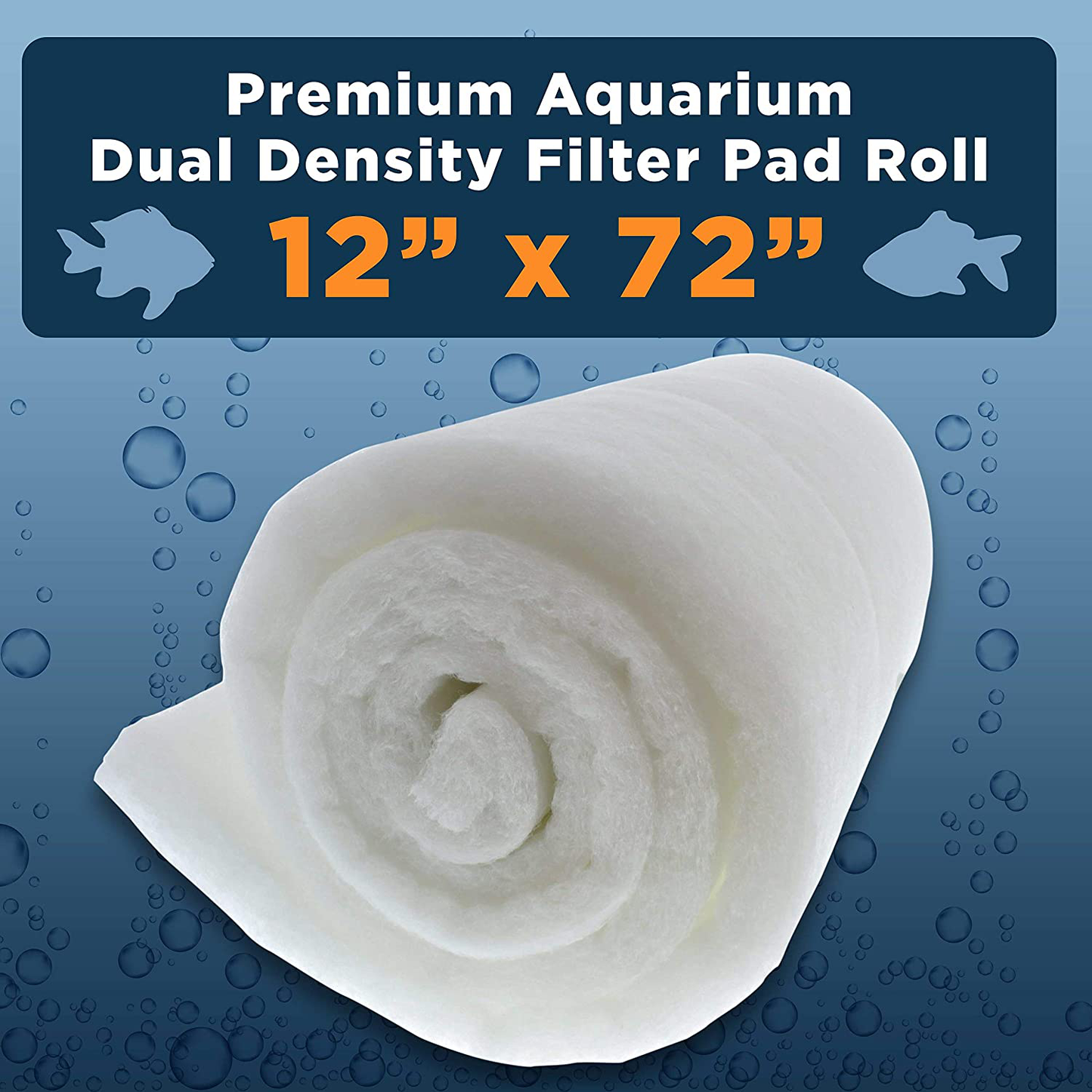 Master Pet Supply Premium Dual Density Aquarium Filter Pad Roll, Cut to Fit 12" by 72" Filtration Media for Freshwater, Saltwater Aquariums, Koi Ponds, Fish Reef Tank, Terrariums - Crystal Clear Water Animals & Pet Supplies > Pet Supplies > Fish Supplies > Aquarium Filters Master Pet Supply   