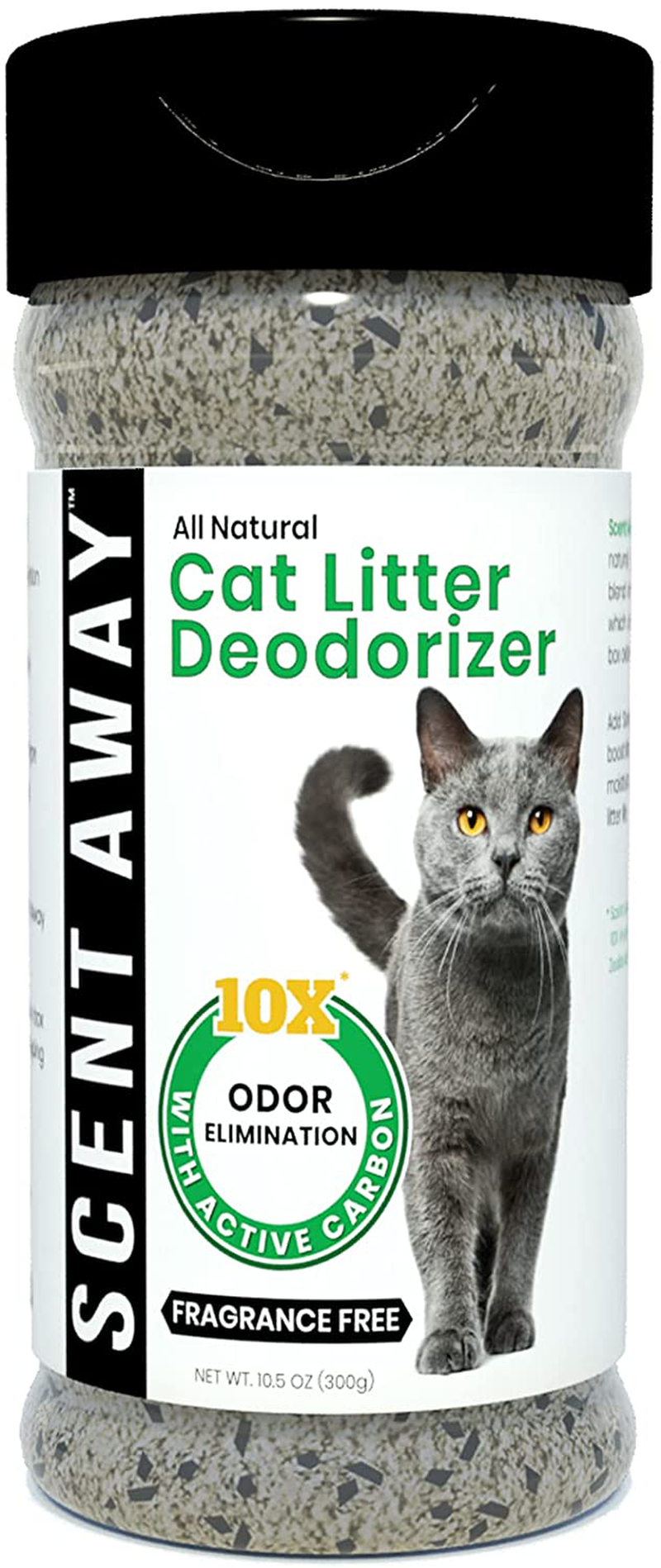 SCENT AWAY Cat Deodorizer| Fragrance Free Cat Litter Deodorizer with Active Carbon, Cat Box Odor Eliminator| Litter Box Deodorizer Animals & Pet Supplies > Pet Supplies > Cat Supplies > Cat Litter SCENT AWAY 10.5 Ounce (Pack of 1)  
