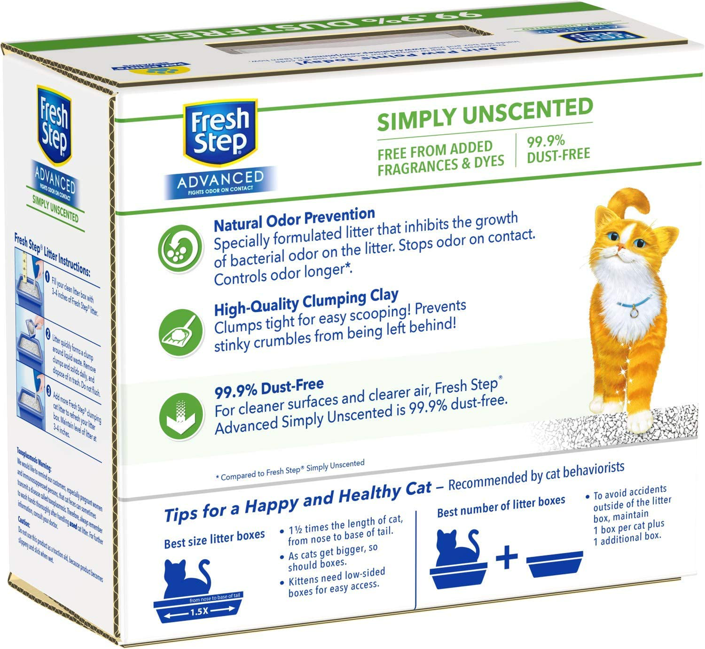 Fresh Step Advanced Simply Unscented Clumping Cat Litter, Recommended by Vets Animals & Pet Supplies > Pet Supplies > Cat Supplies > Cat Litter Fresh Step   