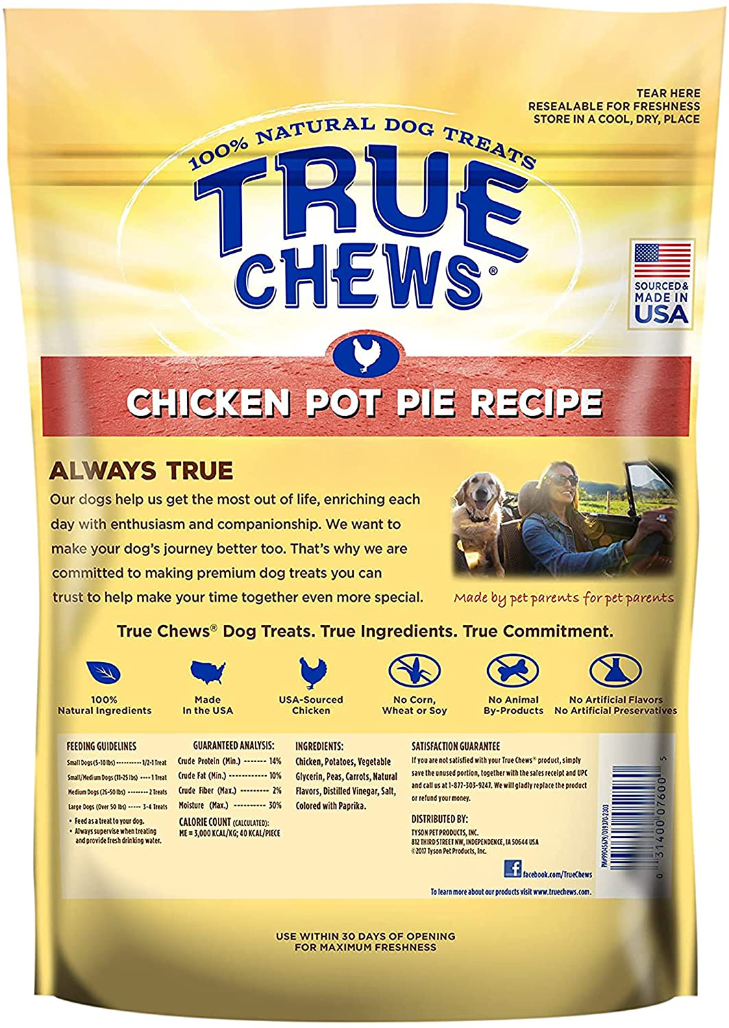 Natural Dog Treats Chicken Pot Pie Recipe Animals & Pet Supplies > Pet Supplies > Dog Supplies > Dog Treats True Chews   