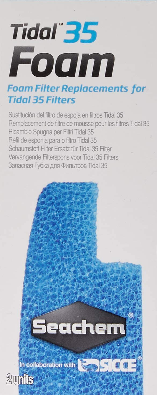 Seachem Tidal 35 Filter Replacement Foam (2 Pack), Blue (6582) Animals & Pet Supplies > Pet Supplies > Fish Supplies > Aquarium Filters Seachem   