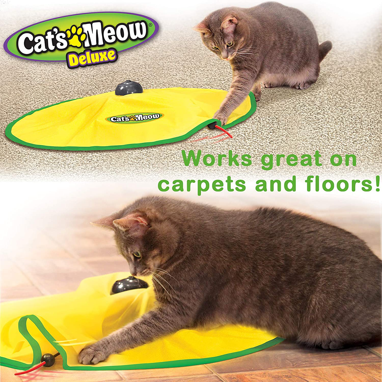 Cat'S Meow- Motorized Wand Cat Toy, Automatic 30 Minute Shut Off, 3 Speed Settings, the Toy Your Cat Can'T Resist Animals & Pet Supplies > Pet Supplies > Cat Supplies > Cat Toys Cat's Meow   
