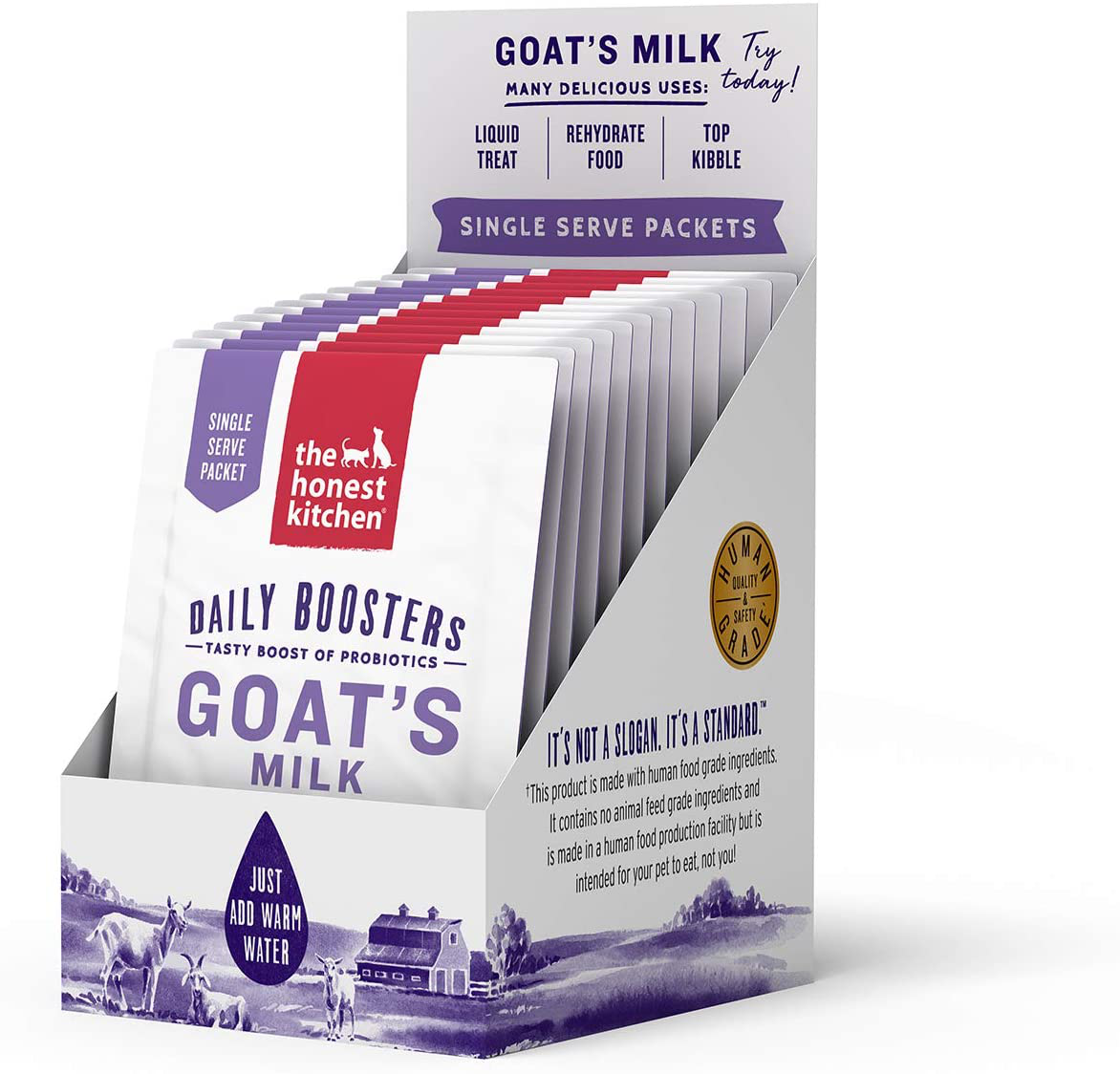 The Honest Kitchen Human Grade Instant Goat'S Milk for Dogs - Tasty Dog Probiotics Animals & Pet Supplies > Pet Supplies > Small Animal Supplies > Small Animal Treats The Honest Kitchen 12 Count (Pack of 1)  