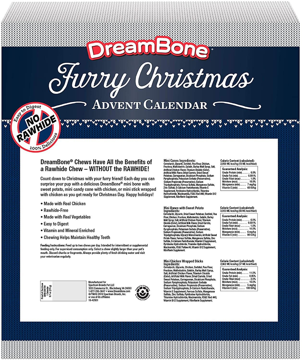 Dreambone Holiday Rawhide-Free Collection, Treat Your Dog to a Chew Made with Real Meat and Vegetables Animals & Pet Supplies > Pet Supplies > Dog Supplies > Dog Treats DreamBone   