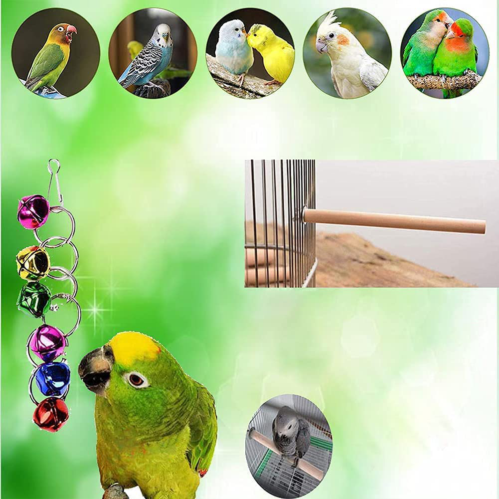 JIAYUE Bird Parrot Toys - 8 Pieces, Parrot Chewing Toys Bird Cage Accessories Perfect Bird Toy Used for Parakeets, Small Parrots, Conures, Macaws, Starlings, Finch Animals & Pet Supplies > Pet Supplies > Bird Supplies > Bird Toys JIAYUE   