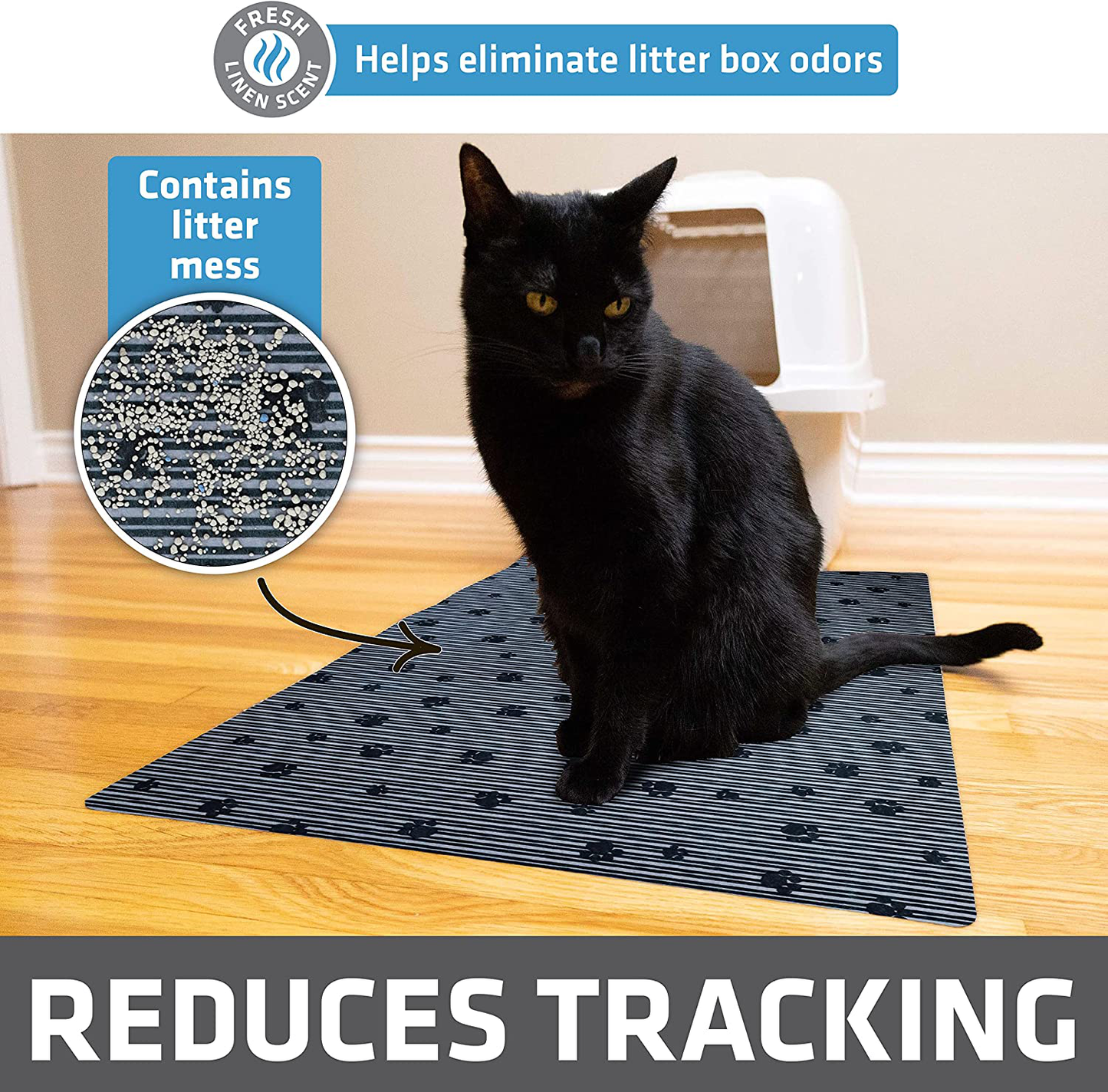 Drymate Scented Litter Box Mat for Pets, Grey