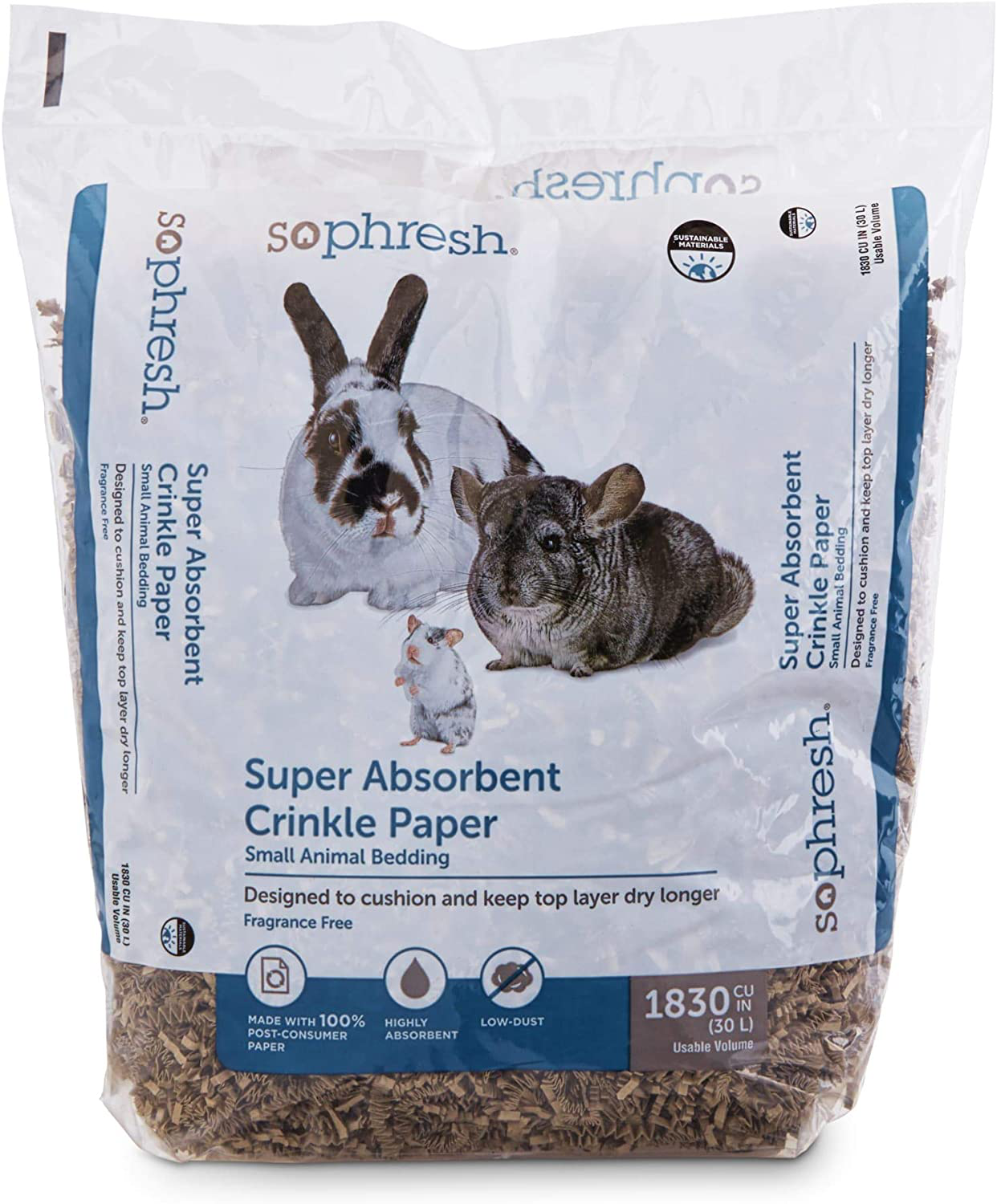 Petco Brand - so Phresh Super-Absorbent Recycled Crinkle Paper Small Animal Bedding Animals & Pet Supplies > Pet Supplies > Small Animal Supplies > Small Animal Bedding So Phresh 30 L  