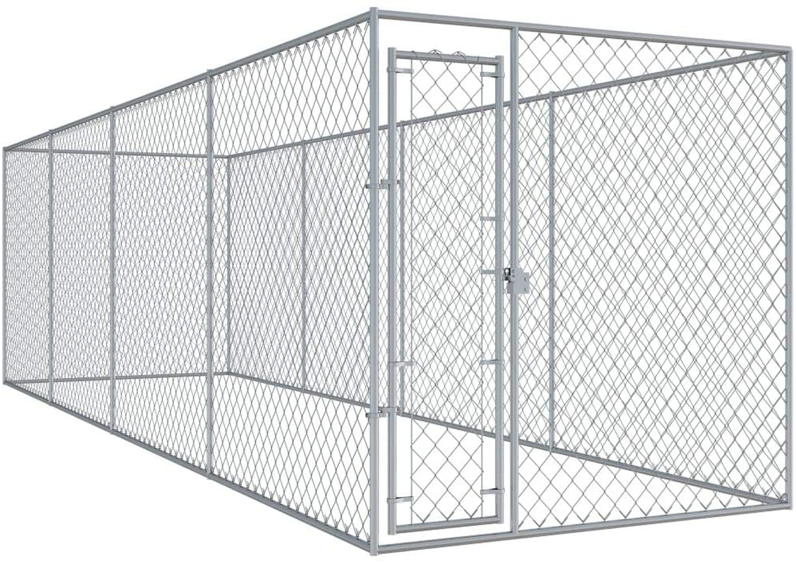 Unfade Memory Outdoor Dog Kennel Pet Playpen Chain Link Fence House Large Cage Dog Kennels Runs Animals & Pet Supplies > Pet Supplies > Dog Supplies > Dog Kennels & Runs Unfade Memory 299"x75.6"x78.7"  