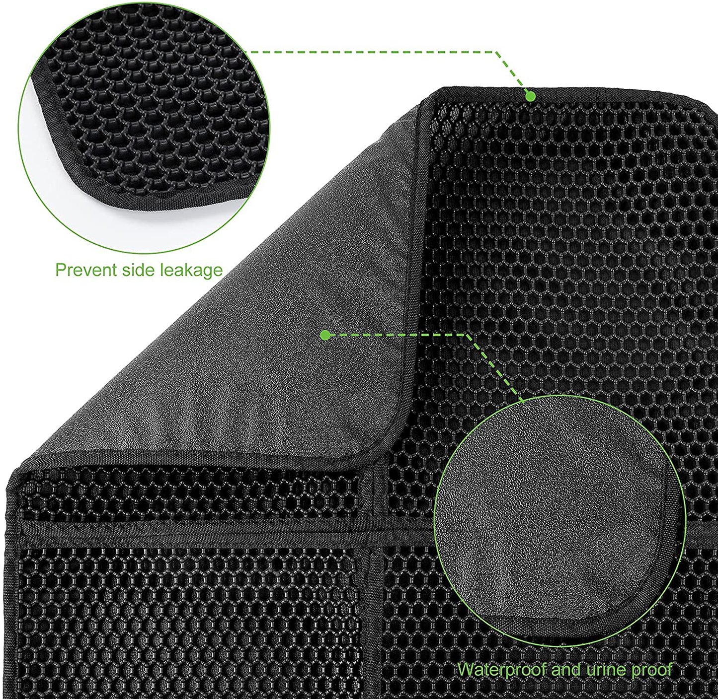 Dorakitten Cat Litter Mat Litter Box Mats Kitty Large Litter Trapping Foldable Mats Honeycomb Urine-Proof Waterproof Tracking Pad Cat Litter Catcher Rug with Pan Bags Animals & Pet Supplies > Pet Supplies > Cat Supplies > Cat Litter Box Mats Dorakitten   