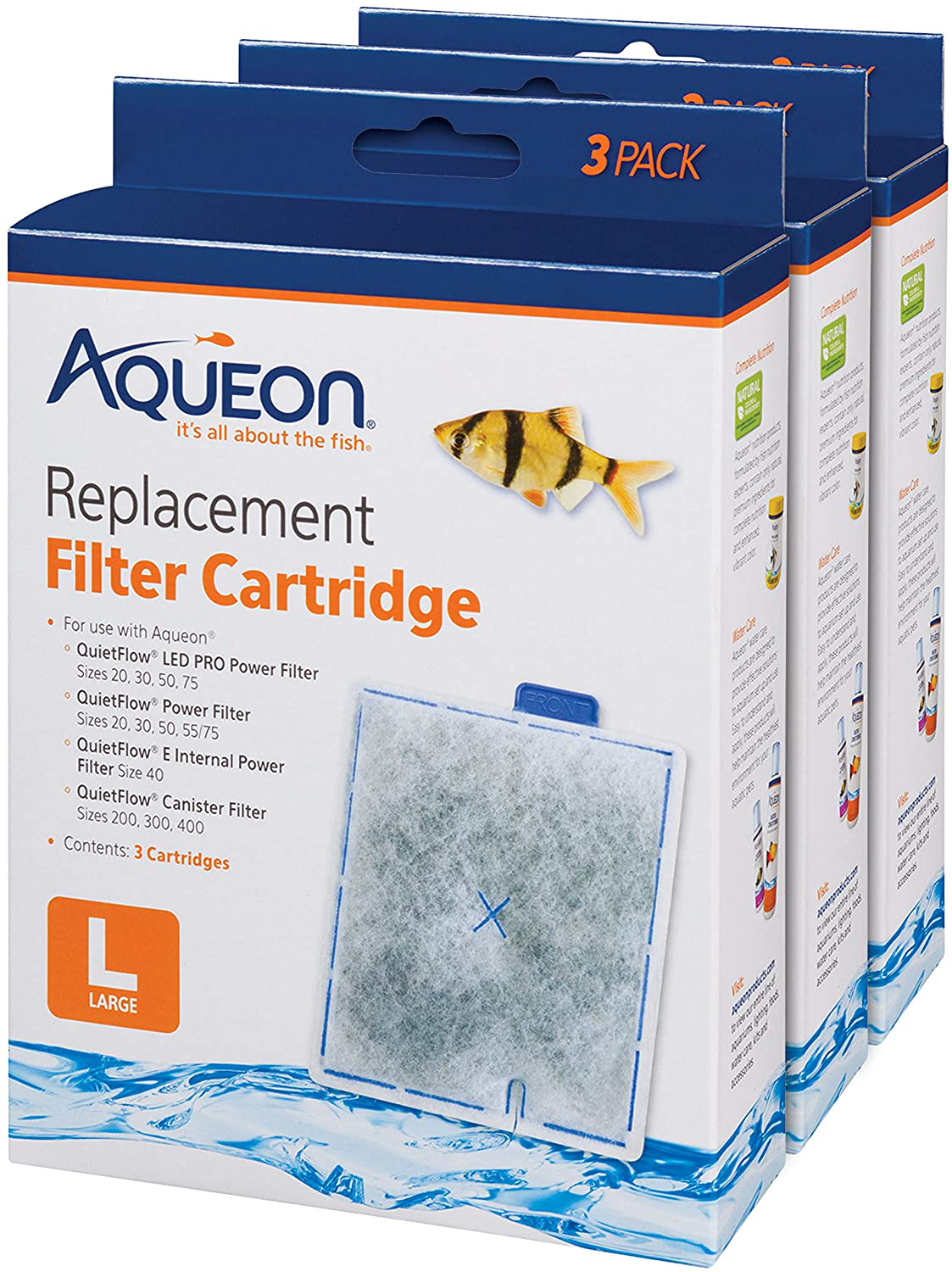 Aqueon Replacement Filter Cartridges Animals & Pet Supplies > Pet Supplies > Fish Supplies > Aquarium Filters Aqueon Large - 9 pack  