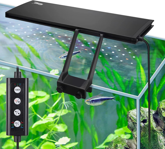 Hygger Clip on 24/7 Lighting Aquarium LED Light, 14W Sunrise-Daylight-Moonlight Mode and DIY Mode, Adjustable Timer Adjustable Brightness Fish Tank Light with 7 Colors for Planted Tank Animals & Pet Supplies > Pet Supplies > Fish Supplies > Aquarium Lighting hygger   