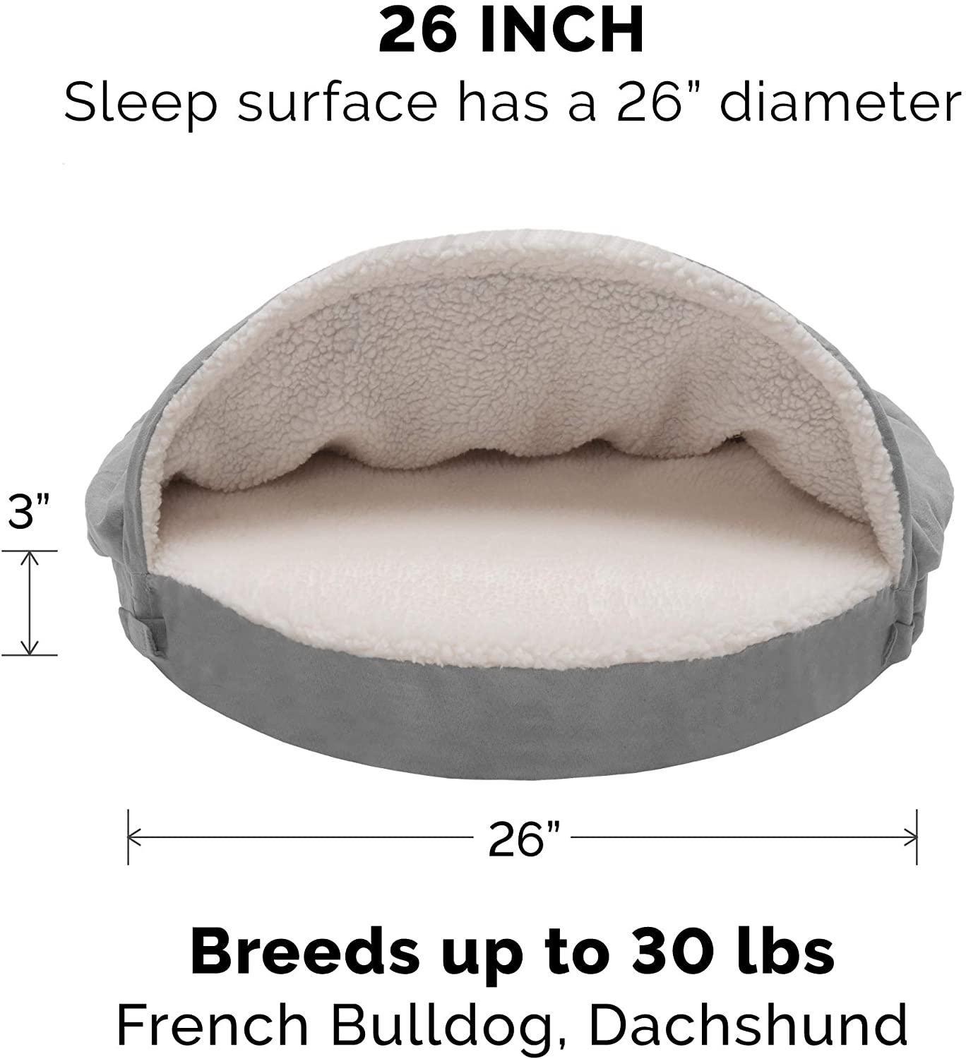 Furhaven Cozy Pet Beds for Small, Medium, and Large Dogs and Cats - Snuggery Hooded Burrowing Cave Tent, Deep Dish Cushion Donut Dog Bed with Attached Blanket, and More Animals & Pet Supplies > Pet Supplies > Cat Supplies > Cat Beds Furhaven   