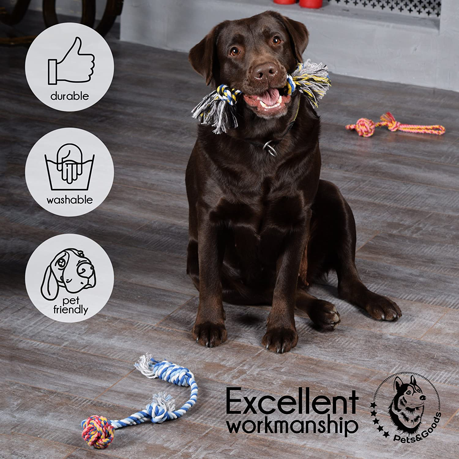 Dog Toys - Dog Chew Toys - Puppy Teething Toys- Puppy Chew Toys - Rope Dog Toy - Puppy Toys - Small Dog Toys - Chew Toys - Dog Toy Pack - Tug Toy - Dog Toy Set - Washable Cotton Rope for Dogs Animals & Pet Supplies > Pet Supplies > Dog Supplies > Dog Toys Pets&Goods   