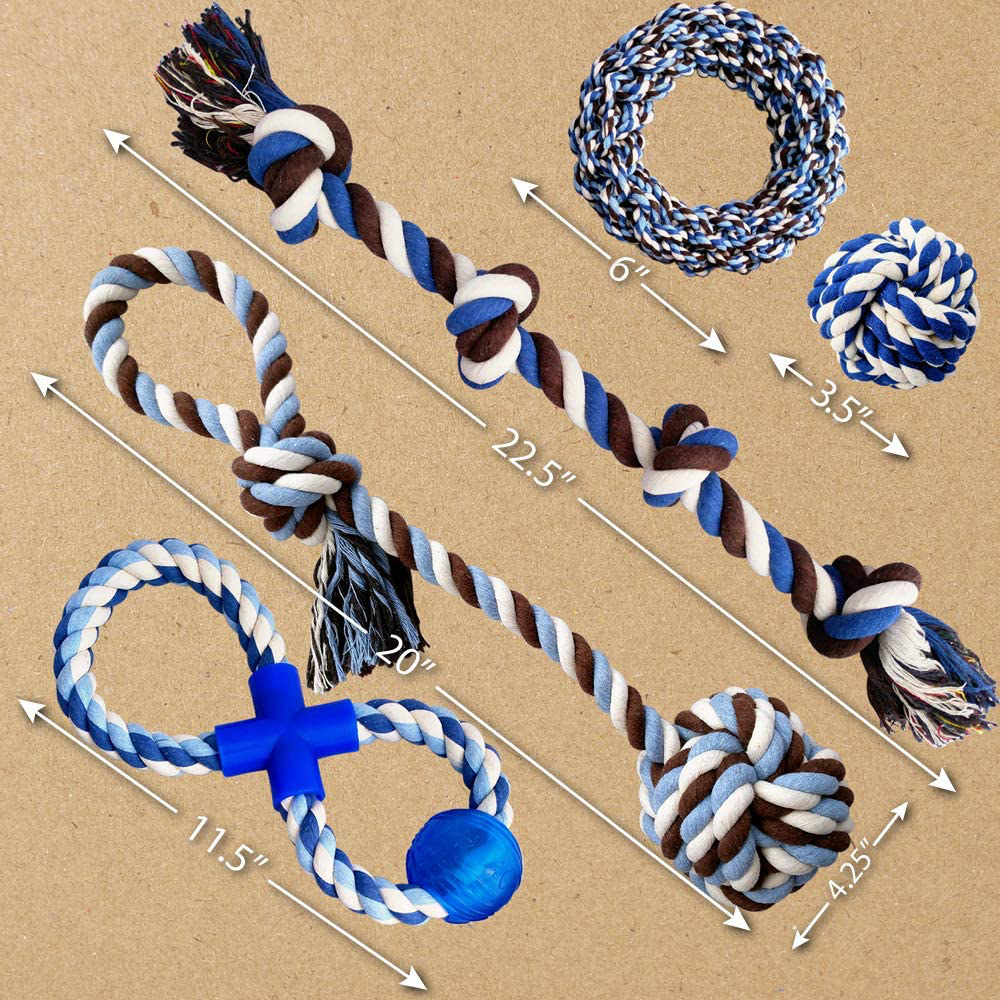 Otterly Pets Puppy Dog Pet Rope Toys - Medium to Large Dogs (5-Pack) Animals & Pet Supplies > Pet Supplies > Dog Supplies > Dog Toys Otterly Pets   