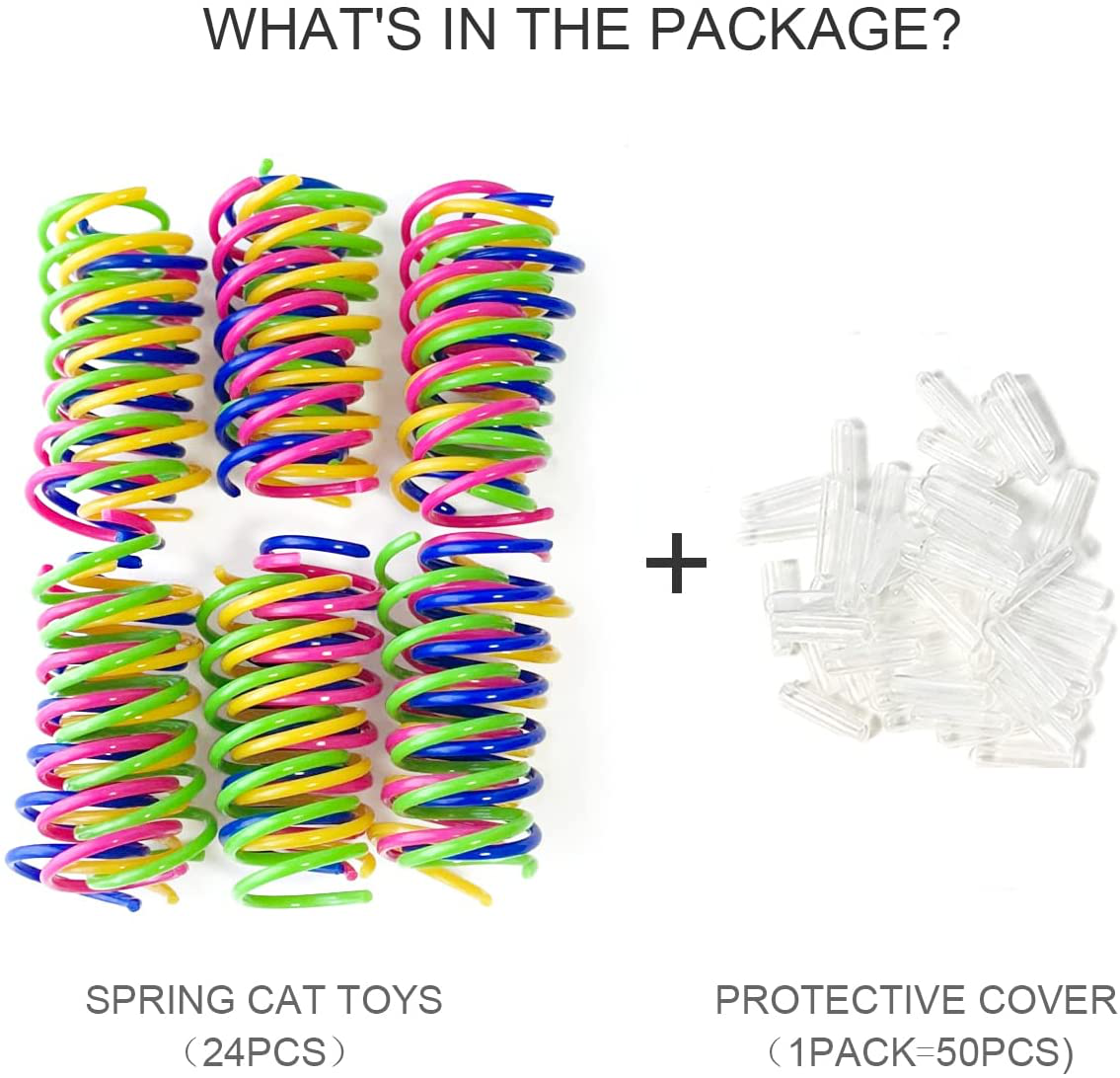 OSEEN Wide Colorful Spring Cat Toy 24PCS, Active Cat Toys, Interactive Toy for Kittens, for Swatting, Biting, Hunting, and Active Healthy Play Animals & Pet Supplies > Pet Supplies > Cat Supplies > Cat Toys OSEEN   