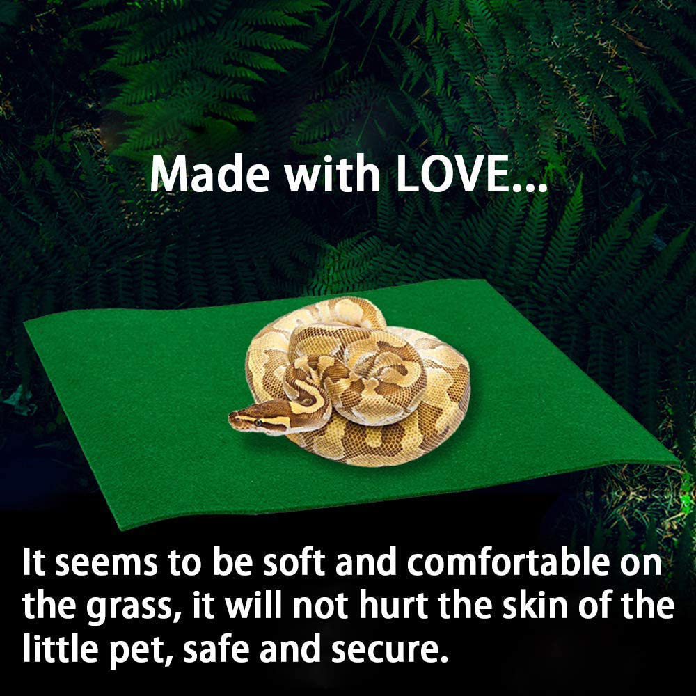 Hamiledyi Reptile Carpet,Terrarium Liner,Lizard Cage Liner,Tortoises Heat Mat,Chameleon Bedding,Iguana Substrate,Reptile Mat for Bearded Dragon,Turtles,Snake by BLSMU (39.4" X 19.7") Animals & Pet Supplies > Pet Supplies > Reptile & Amphibian Supplies > Reptile & Amphibian Substrates Hamiledyi   