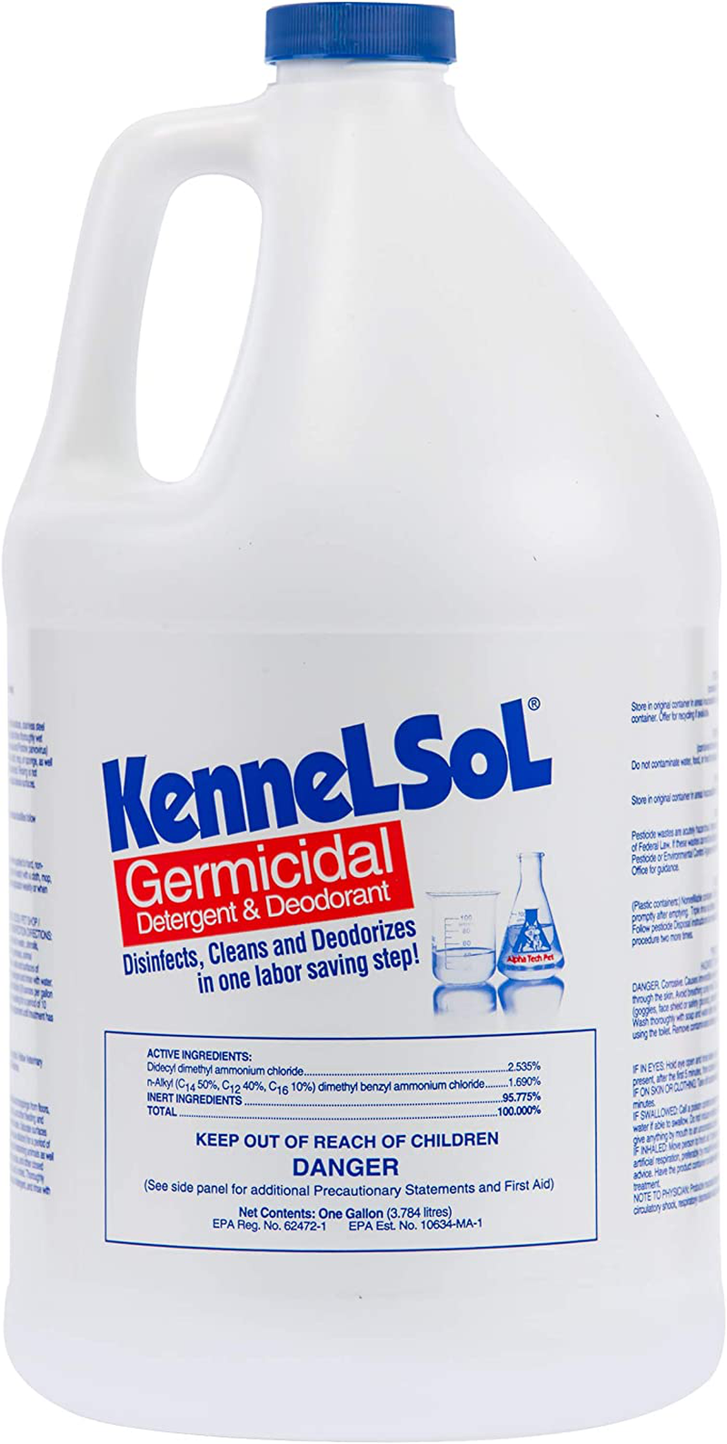 Kennelsol Dog Crate Cleaner and Disinfectant | Cleaning Concentrate, Kills Bacteria & Viruses, Parvo Disinfectant | Kennel Cleaner | 1 Gallon