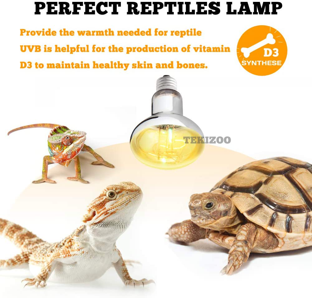 TEKIZOO UVA UVB Sun Lamp 160W High Intensity Self-Ballasted Heat Basking Lamp/Light/Bulb for Reptile and Amphibian Animals & Pet Supplies > Pet Supplies > Reptile & Amphibian Supplies > Reptile & Amphibian Habitat Heating & Lighting TEKIZOO   