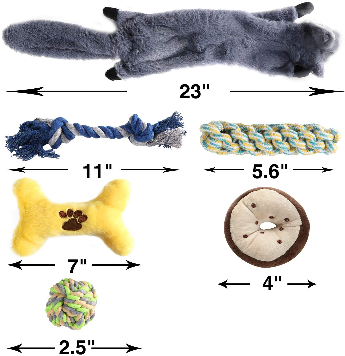 MJJYPET Dog Toys, Dog Chew Toys Teething Toys for Small Medium Puppy, No Stuffing and Stuffing Squeaky Toys,Rope Toys for Puppy Animals & Pet Supplies > Pet Supplies > Dog Supplies > Dog Toys M JJYPET   
