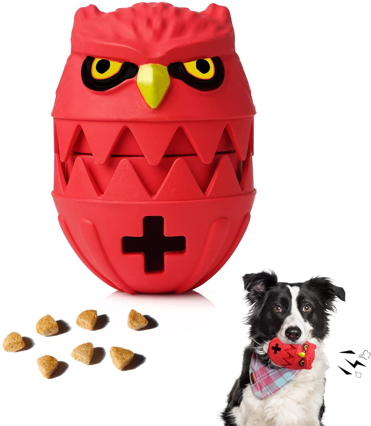 Dog Toys for Aggressive Chewers Large Breed,Dog Chew Toys for Small Medium Large, Dogssqueaky Toys for Dogs with Non-Toxic Natural Rubber Animals & Pet Supplies > Pet Supplies > Dog Supplies > Dog Toys M JJYPET Red  