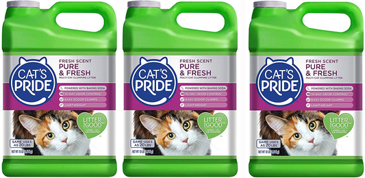 Cat'S Pride Fresh Scent Pure & Fresh Multi-Cat Clumping Litter, 10-Pound Jug, Pack of 3 (C47510-C40) Animals & Pet Supplies > Pet Supplies > Cat Supplies > Cat Litter Cat's Pride   