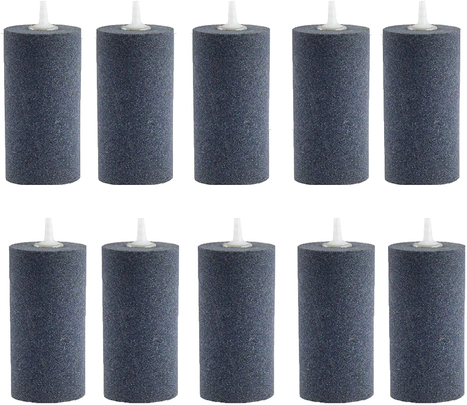 AQUANEAT Air Stone, 4 X 2 Inch Large Air Stone Cylinder, Aerator Bubble Diffuser, Air Pump Accessories for Hydroponic Growing System, Pond Circulation, Aquarium Fish Tank (10 Pack) Animals & Pet Supplies > Pet Supplies > Fish Supplies > Aquarium Air Stones & Diffusers AQUANEAT   