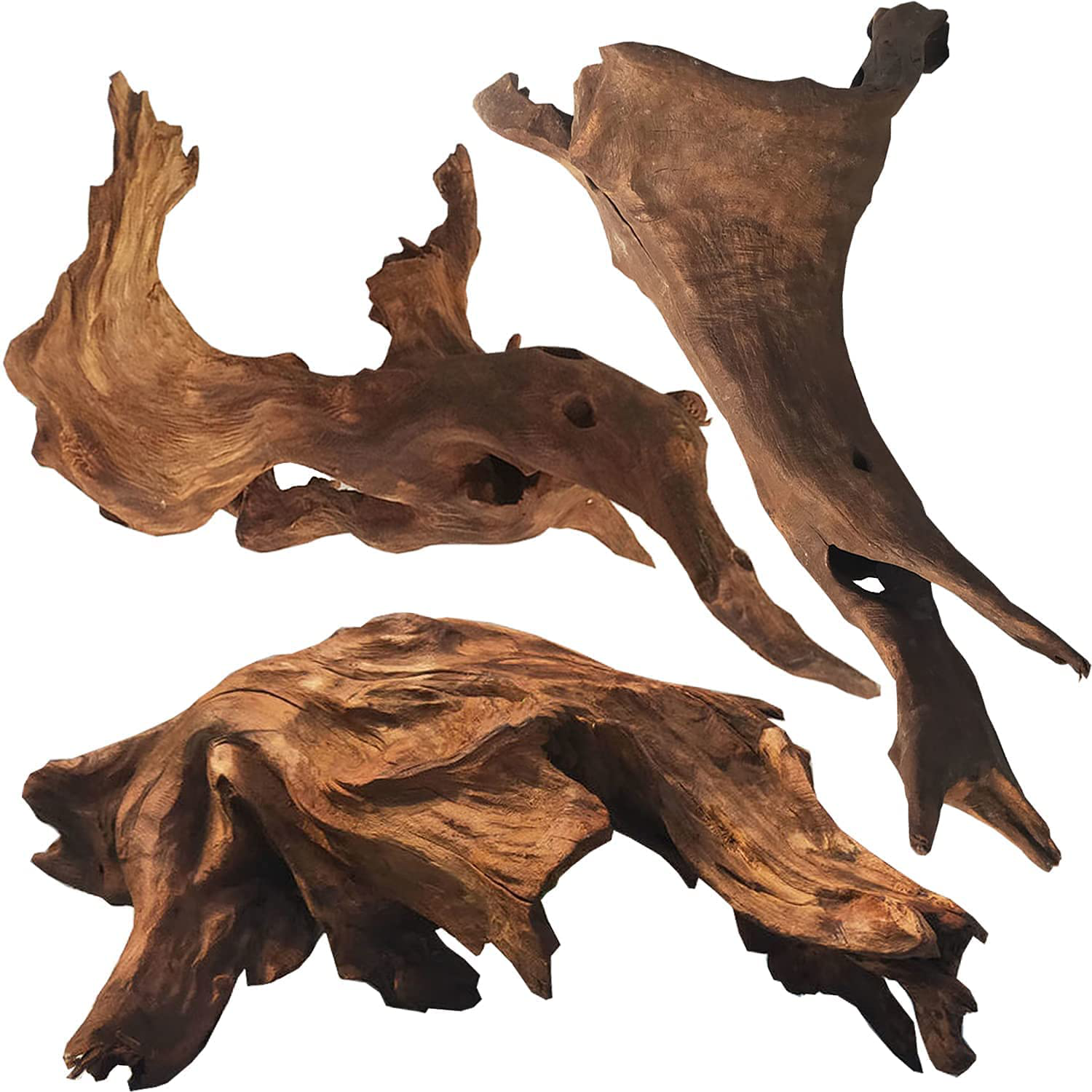 WDEFUN 3 Pieces Natural Driftwood for Aquarium Decor,Assorted Branches 7"-11" Decorations on Reptile Fish Tank… Animals & Pet Supplies > Pet Supplies > Fish Supplies > Aquarium Decor WDEFUN   
