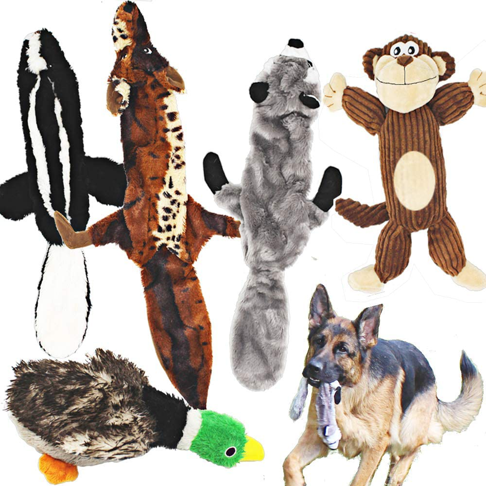 Jalousie 5 Pack Dog Squeaky Toys Three No Stuffing Toy and Two Plush with Stuffing for Small Medium Large Dog Pets Animals & Pet Supplies > Pet Supplies > Dog Supplies > Dog Toys Jalousie   