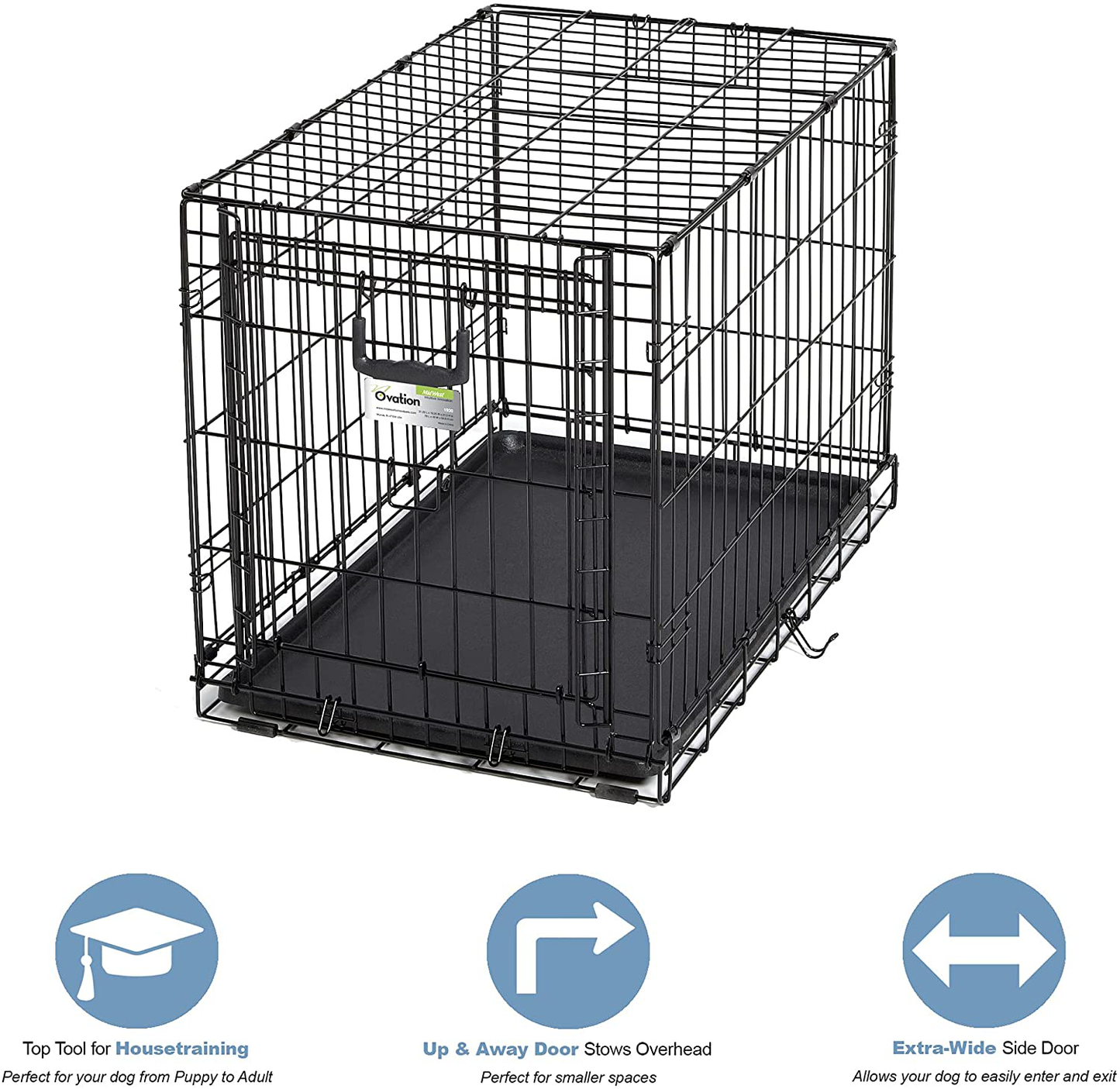 Ovation Folding Dog Crate Dog Crate Features SpaceSaving Overhead
